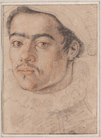 B 056
<br/>
Portret van jonge man met baret
<br/>
<em>Zuccaro, Federico (1540/41-1609) - toegeschreven aan</em>